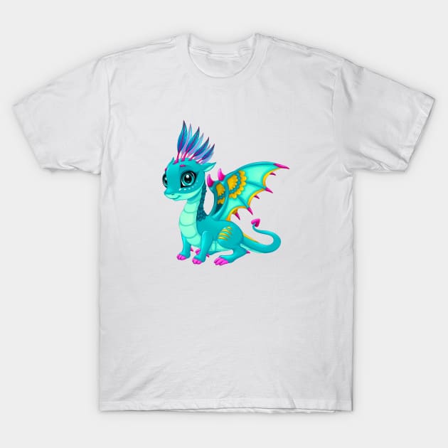 Baby dragon with cute eye T-Shirt by ddraw